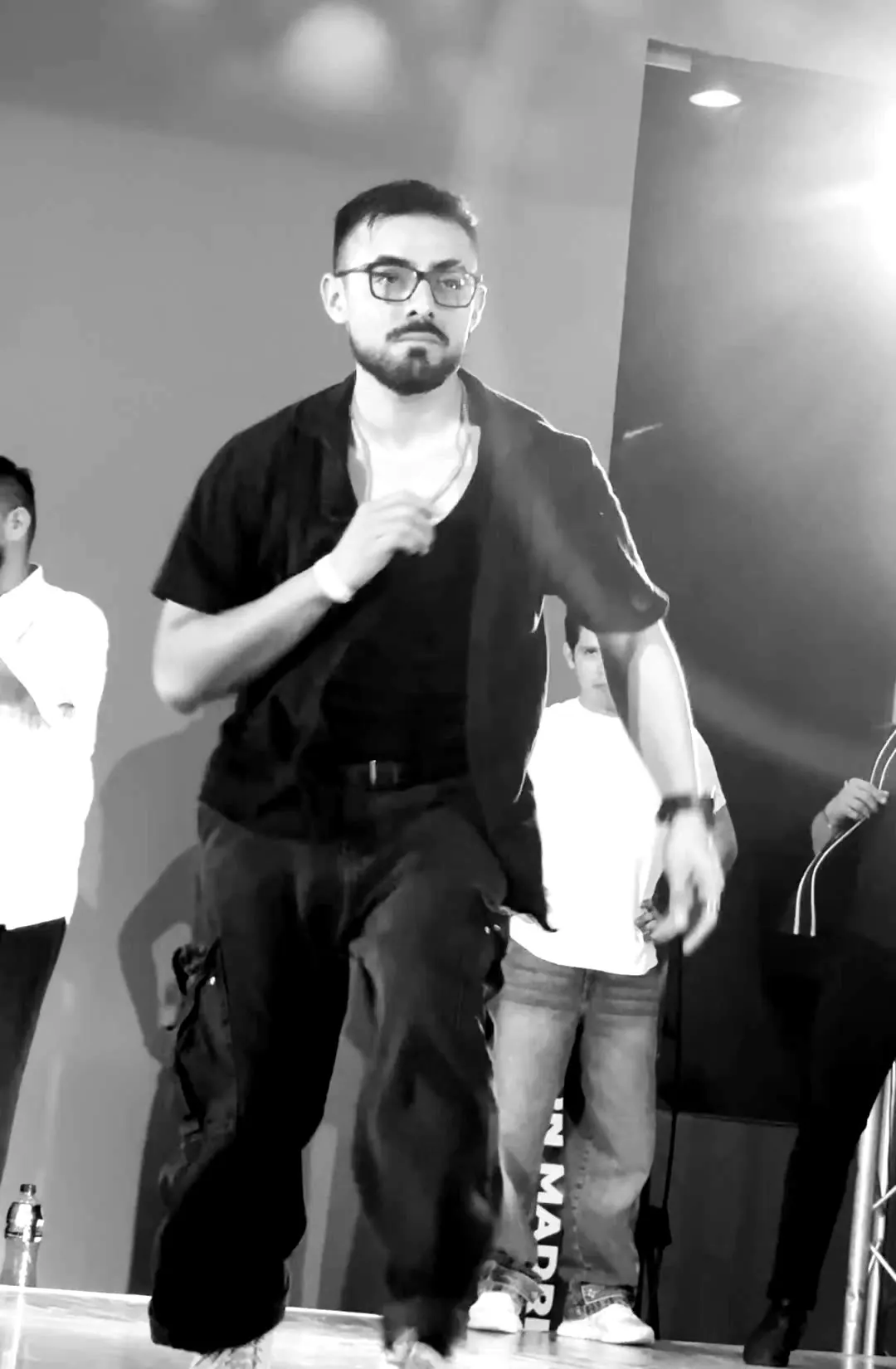 Bailarín de salsa en una batalla